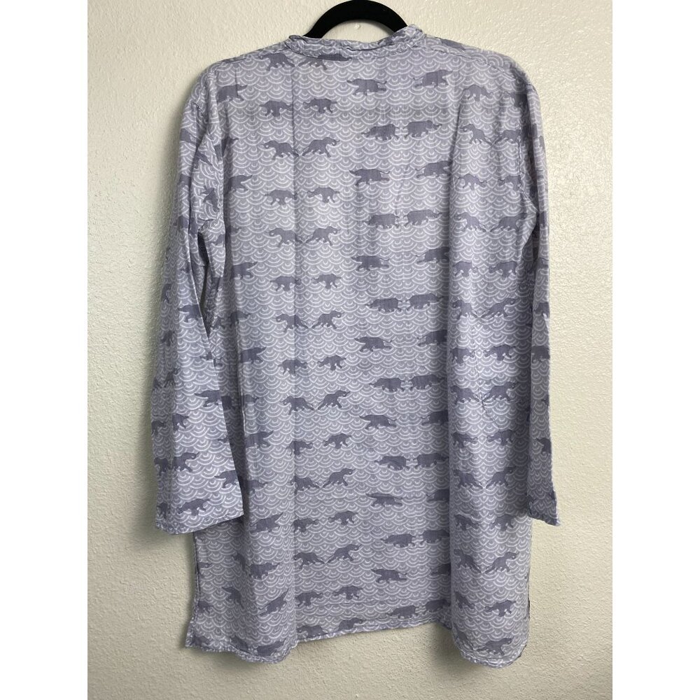 Foresta G Laurence Setton Tunic Long Sleeve Artsy Top Medium Boho Gray lagenlook - Picture 2 of 13